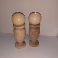 جاشمعی چوب خراطی شده جفتی 09