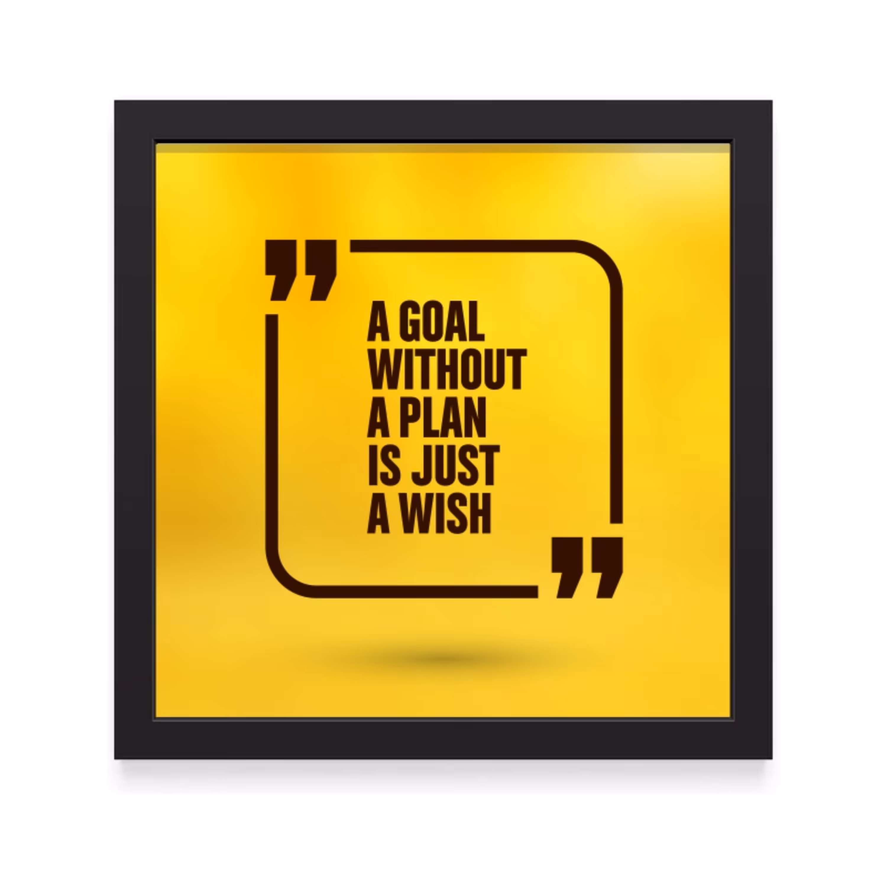 تابلو دکوراتیو جمله انگیزشی هدف بدون برنامه 