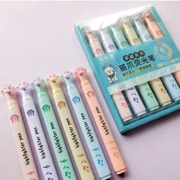 هایلایتر 6 رنگ پنجه هایلایت پنجه گربه 