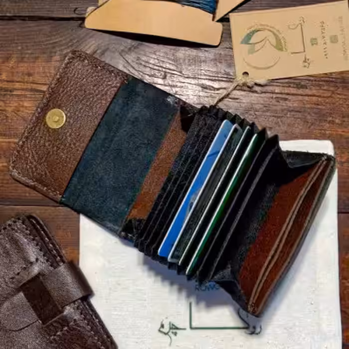 جاکارتی آکاردئونی چرم طبیعی روگا چرم