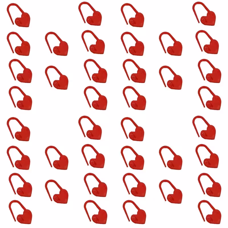 سنجاق قفلی پلاستیکی مدل قلبی بسته 40 عددی