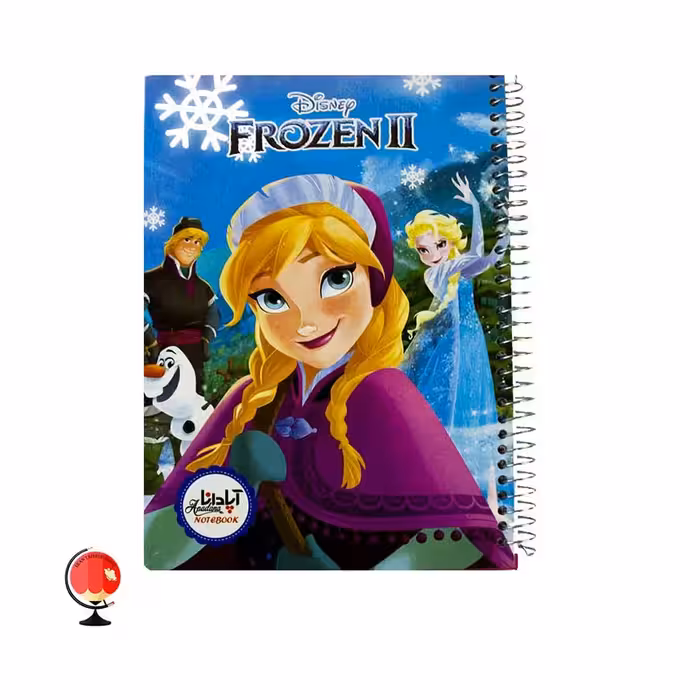 دفتر مشق 100برگ سیمی طرح فروزن جلد سخت برند آپادانا