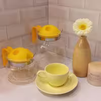 کتری قوری پیرکس شعله مستقیم  دارای دسته نسوز باکیفیت محصول آلمان از برند یونیهوم