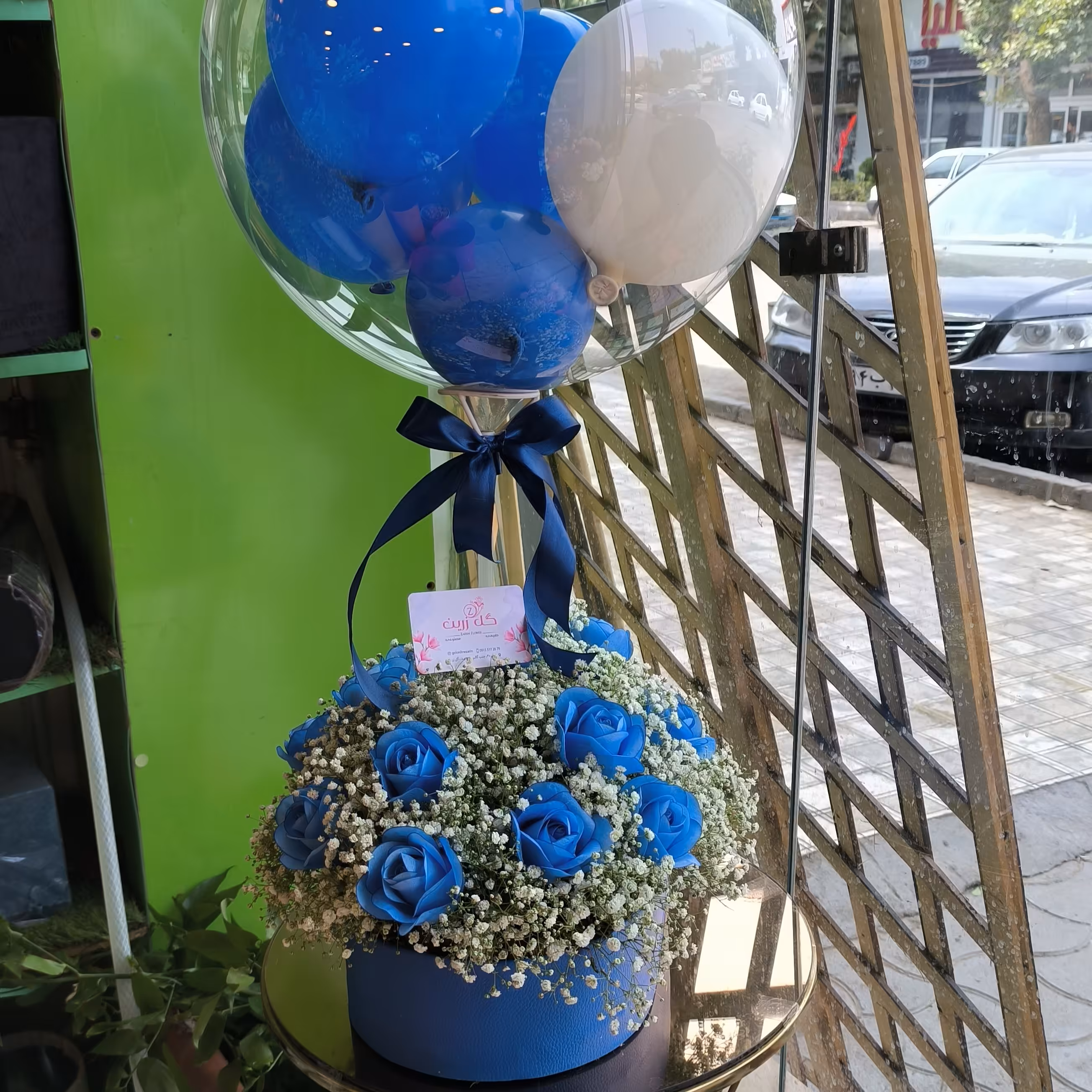 باکس گل نوزادی و بابا بالن