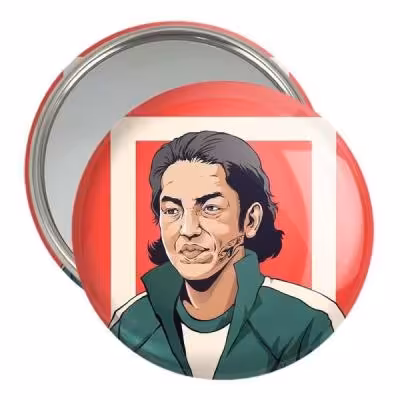 آینه جیبی خندالو مدل جانگ دیک سو بازی مرکب Squid Game کد 10799