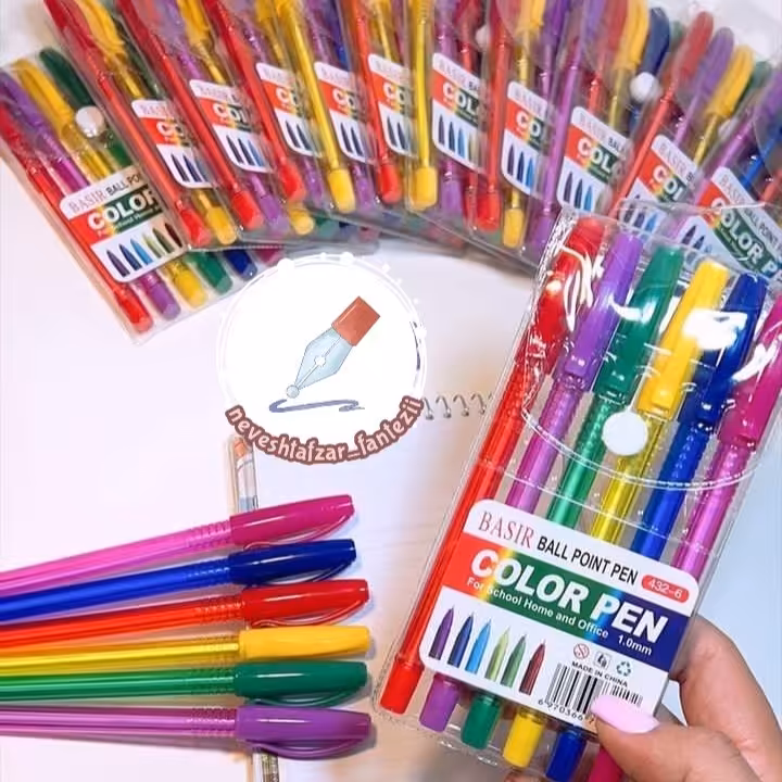 خودکار رنگی 6تایی