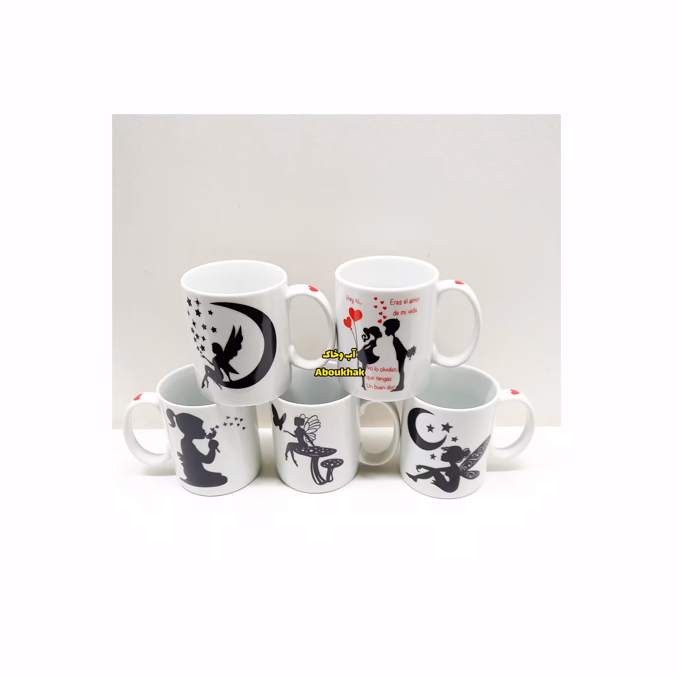 ماگ چینی لاو مشکی