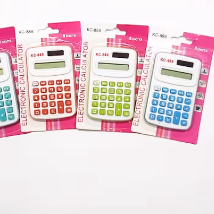 ماشین حساب جیبی دانش آموزی رنگ پاستیلی 