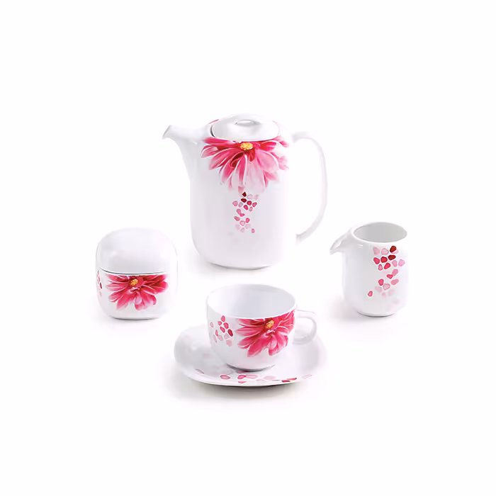 سرویس چینی زرین 6 نفره چای خوری آنجلیکا (17 پارچه)