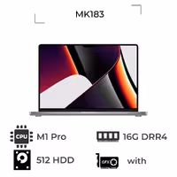 مک بوک 16 اینچی اپل مدل MacBook M1 Pro MK183 2021 ظرفیت 512گیگابایت