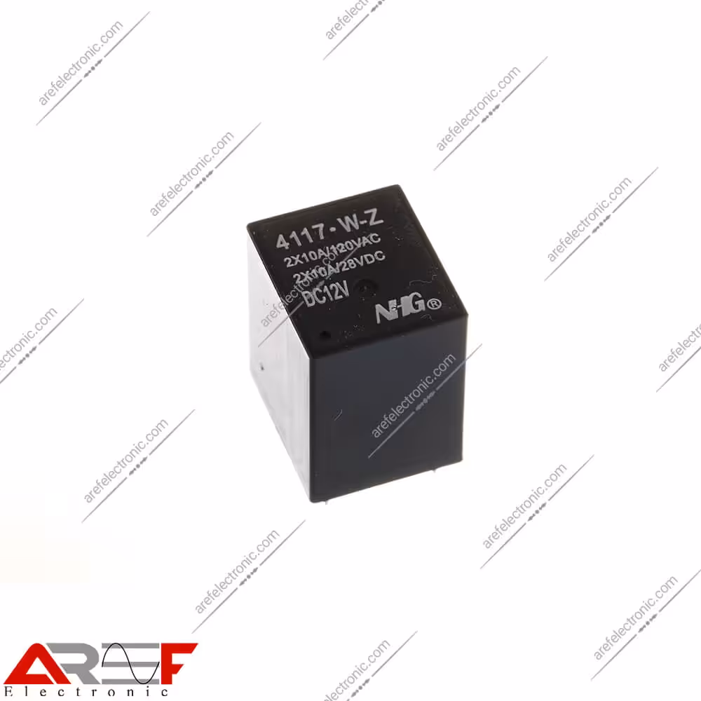 رله خودرویی NHG مدل 4117WZ دارای ولتاژ 12VCD و 7 پین - فروشگاه عارف الکترونیک