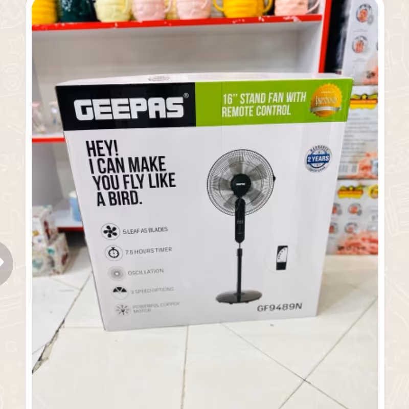پنکه ایستاده کنترلدار جیپاس 9489