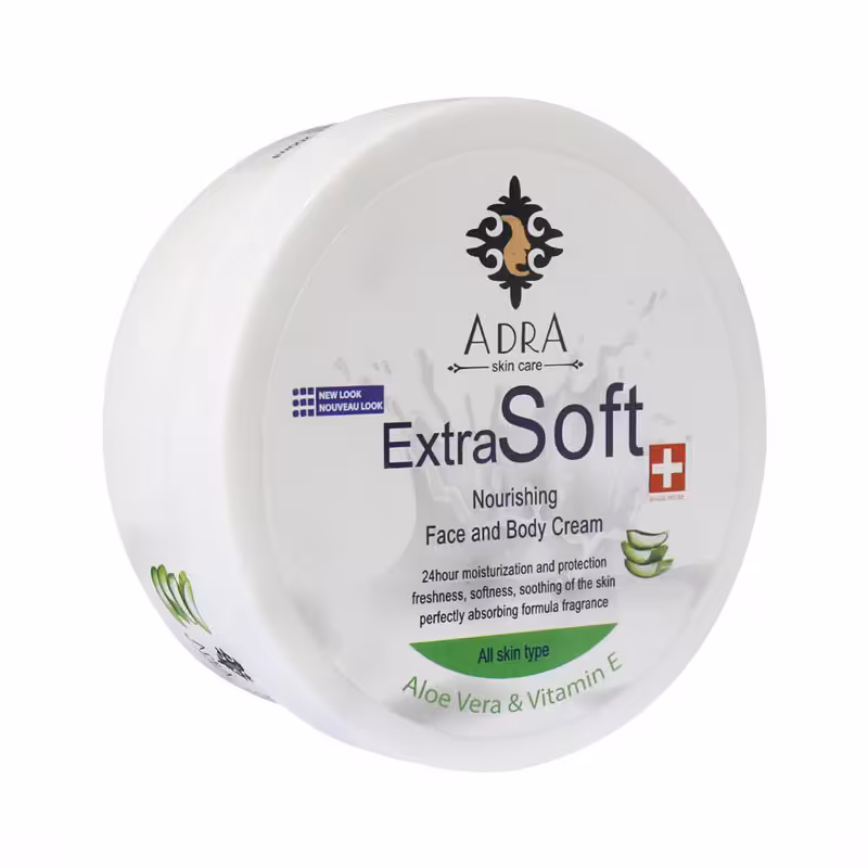 کرم مرطوب کننده و مغذی آدرا مدل عصاره آلوئه ورا حجم 200 میلی 