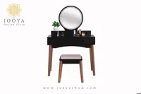 میز آرایش دخترانه اسپرت مشکی پایه چوبی ریوا مدل TM 162
