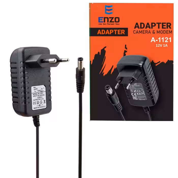 آداپتور مودم 12 ولت 1 آمپر انزو ENZO A-1121