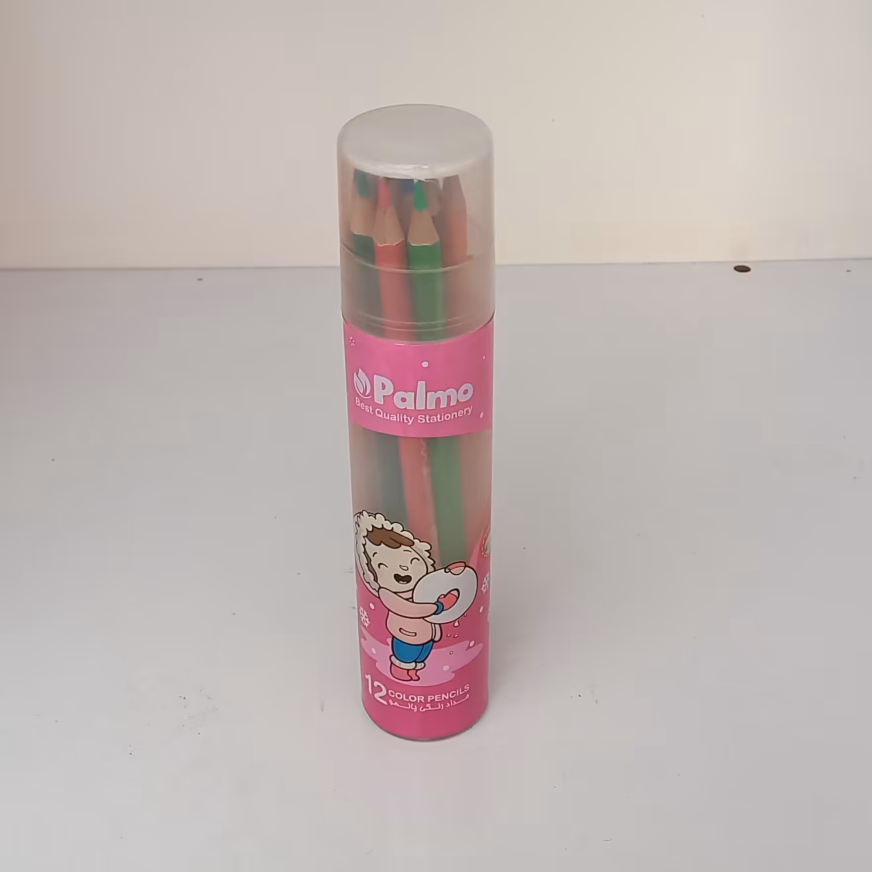 مداد 12 رنگ استوانه ای پالمو کد 3216