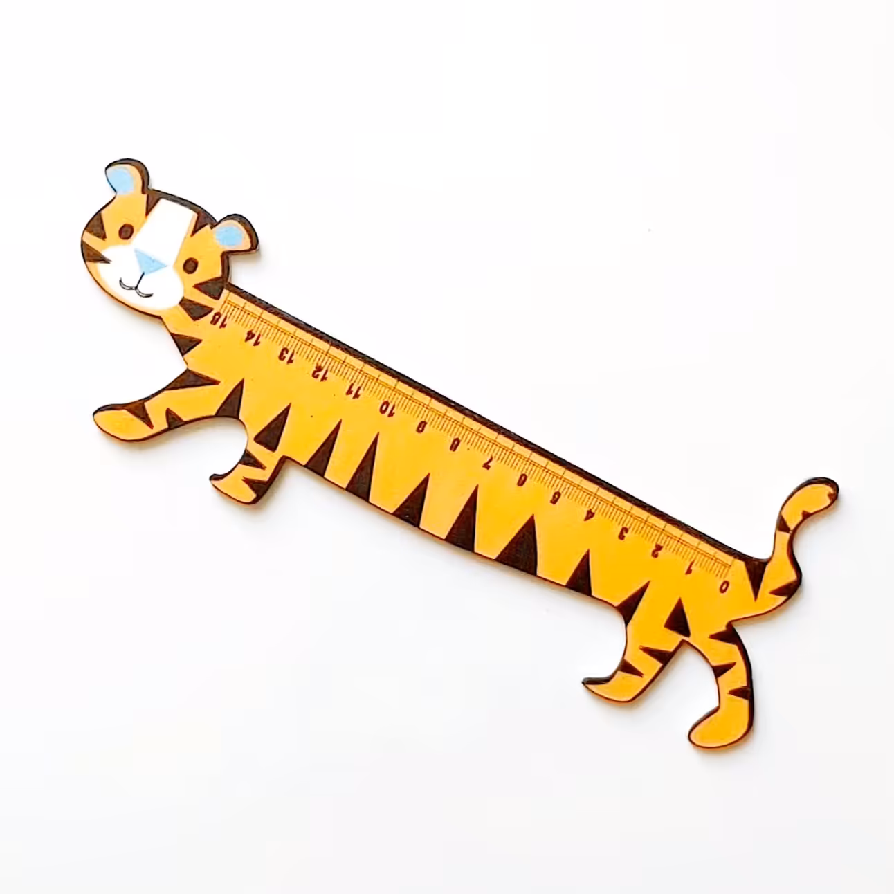 خط کش چوبی 15 سانتی متر طرح ببر