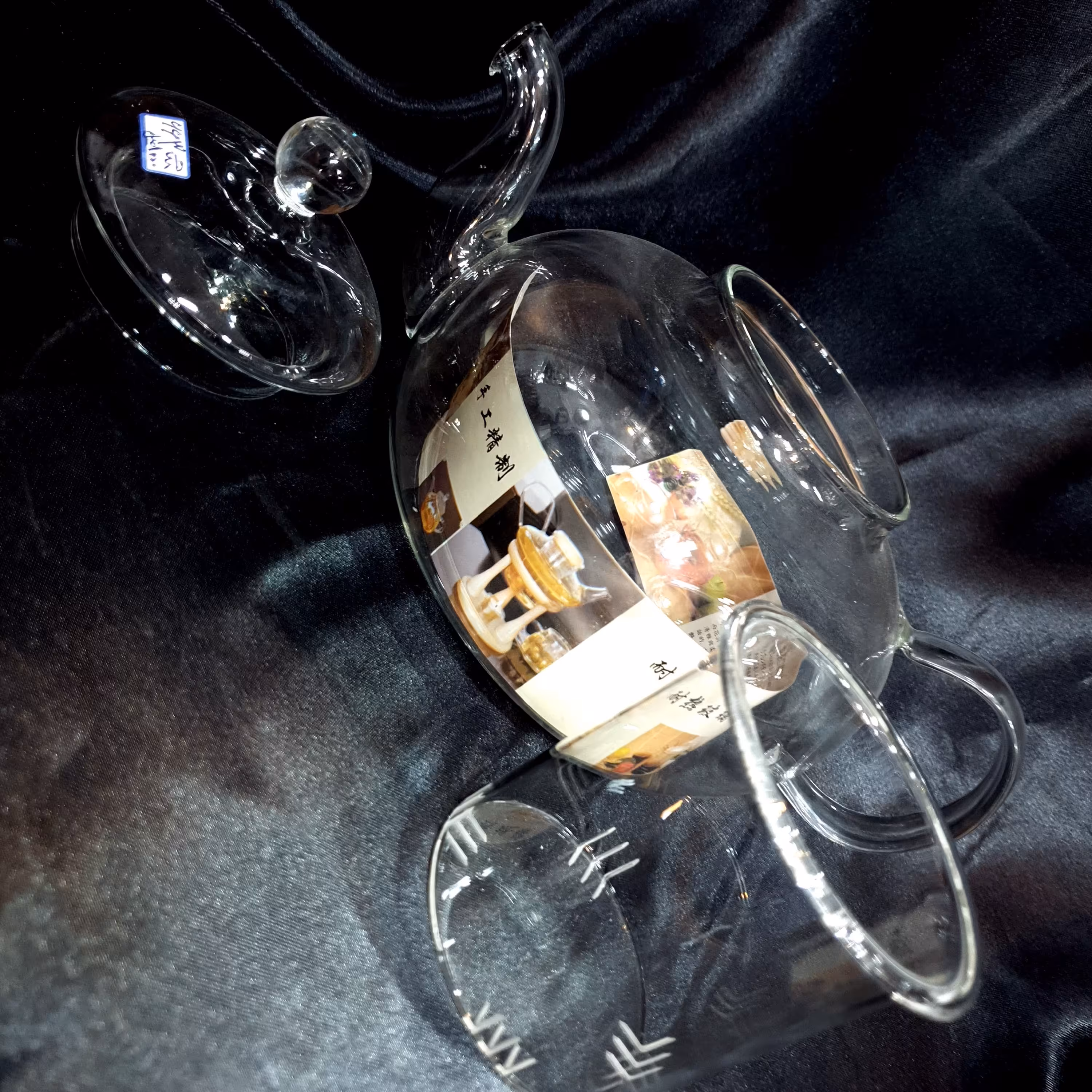 قوری پیرکس روی حرارت مستقیم صافی کریستال درب پیرکس