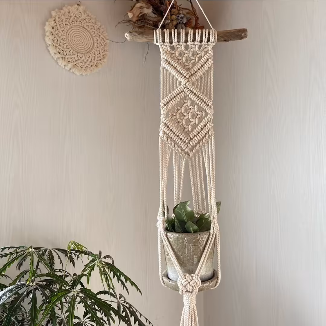 آویز گلدان طرح جدید مکرومه