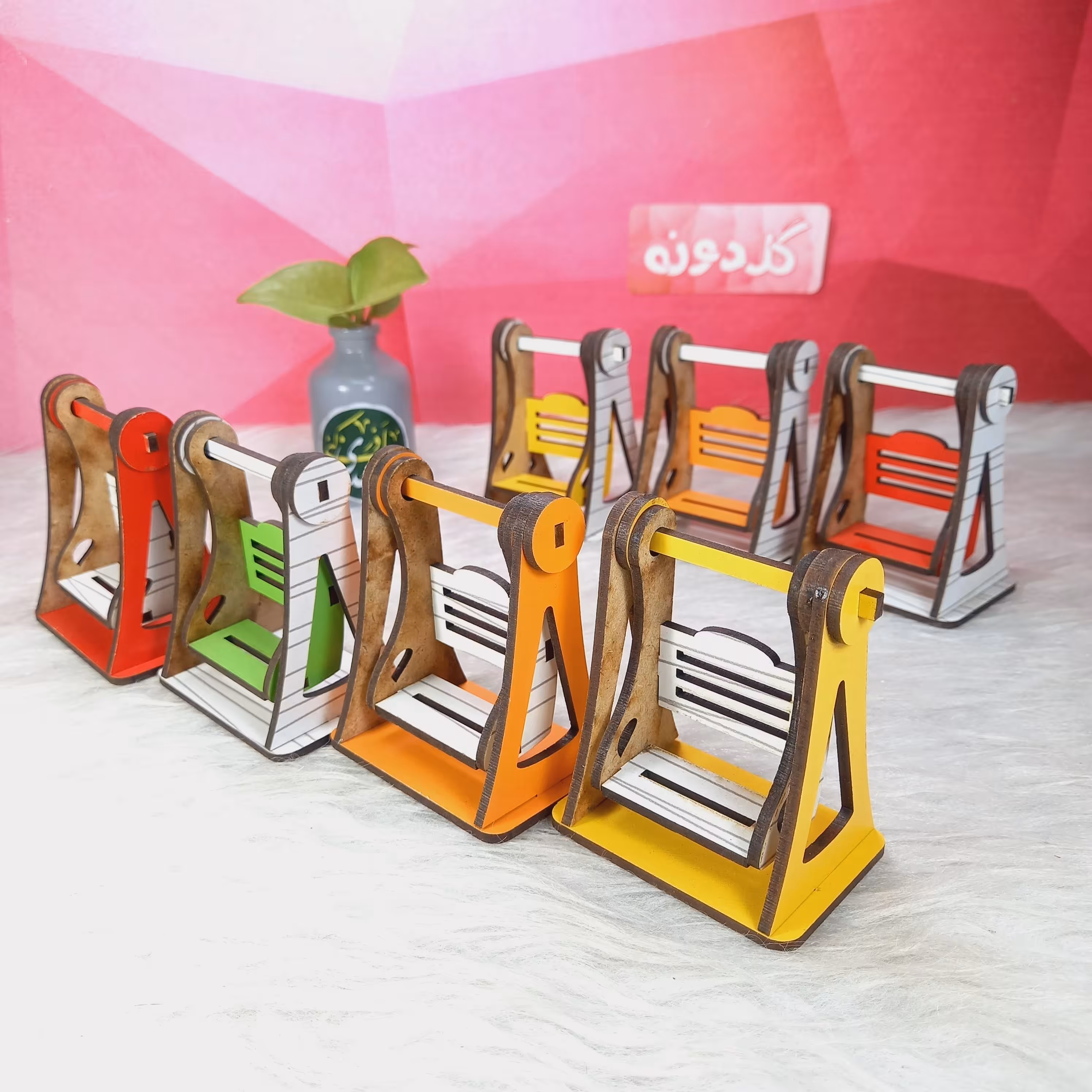 ماکت تاب -اسباب بازی تاب-ماکت چوبی-دکوری تاب-تاب چوبی-ماکت گلدونه