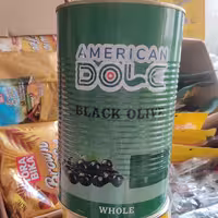 کنسرو زیتون سیاه درشت خارجی اصل دبی 4کیلو و 300 گرمی ترکیه به سفارش کشور  