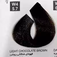 رنگ قهوه ای شکلاتی روشن W4 ،5.7 ، رنگ مو کاترومر بدون آمونیاک و یک عدد اکسیدان 150 میلی لیتر | amazonchi
