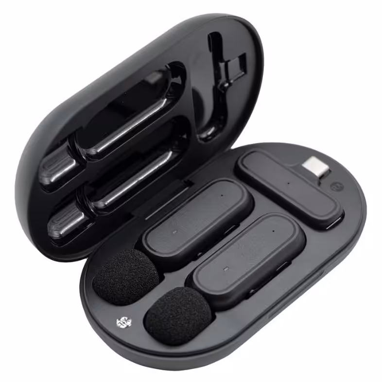 میکروفن بی‌سیم موبایلی دارای کیس شارژ مدل K61 (اندروید و آیفون)