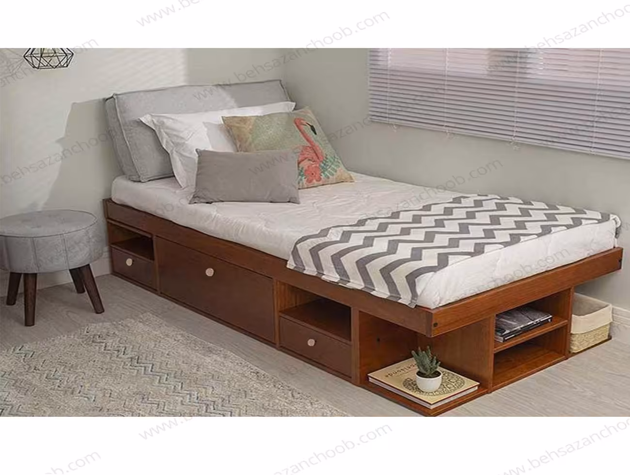 تخت تک نفره باکسدار T705