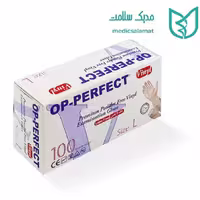 دستکش ونیل بدون حساسیت و پودر سایز لارج 100 عددی اوپی پرفکت op perfect