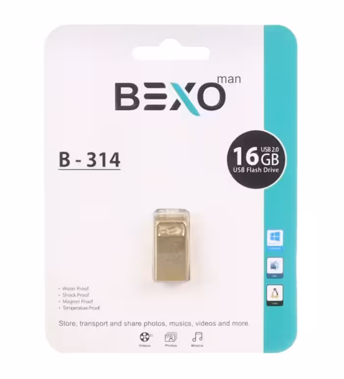 فلش مموری بکسو مدل B-314 USB2.0 ظرفیت 16 گیگابایت
