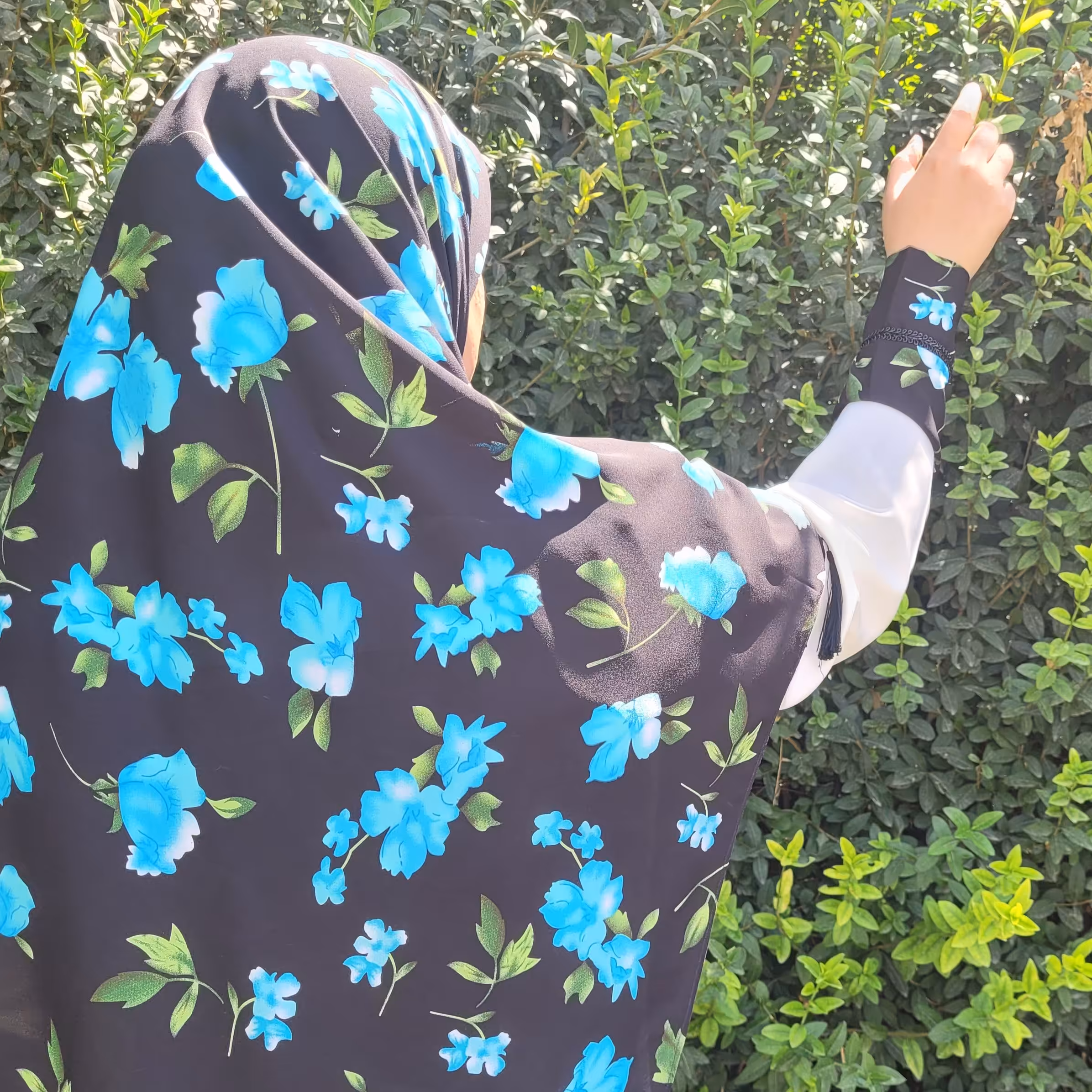 ست روسری و ساق دست پرطرفدار کرپ حریر زیبا 