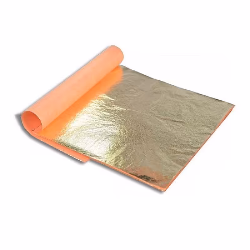 ورق طلا دفترچه ای 20 برگی بدون عیار به همراه چسب کرند