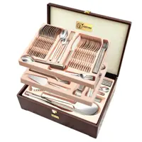 ست قاشق و چنگال 142 پارچه استیل براق 24 نفره جی فی نی GIFFINI مدل G.0011  