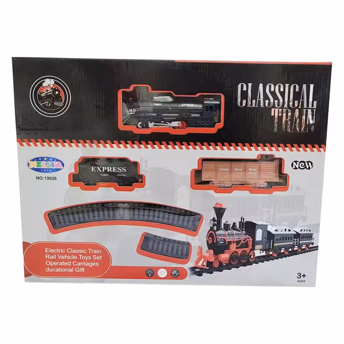 اسباب بازی قطار کلاسیک دارای چراغ با سرعت گردش بالا برند DORRIN صادراتی