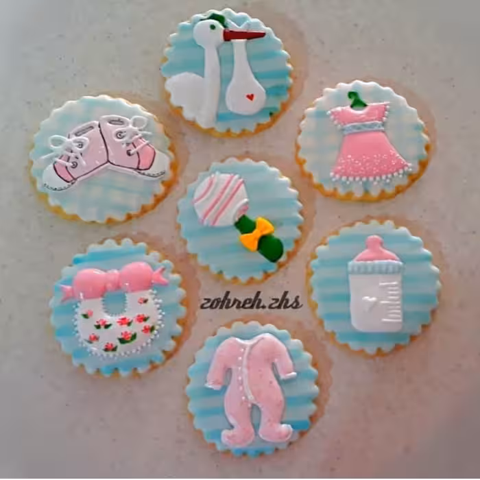 کوکی تِم نوزادی   پک 7 عددی    قابل سفارش برای دختر و پسر
