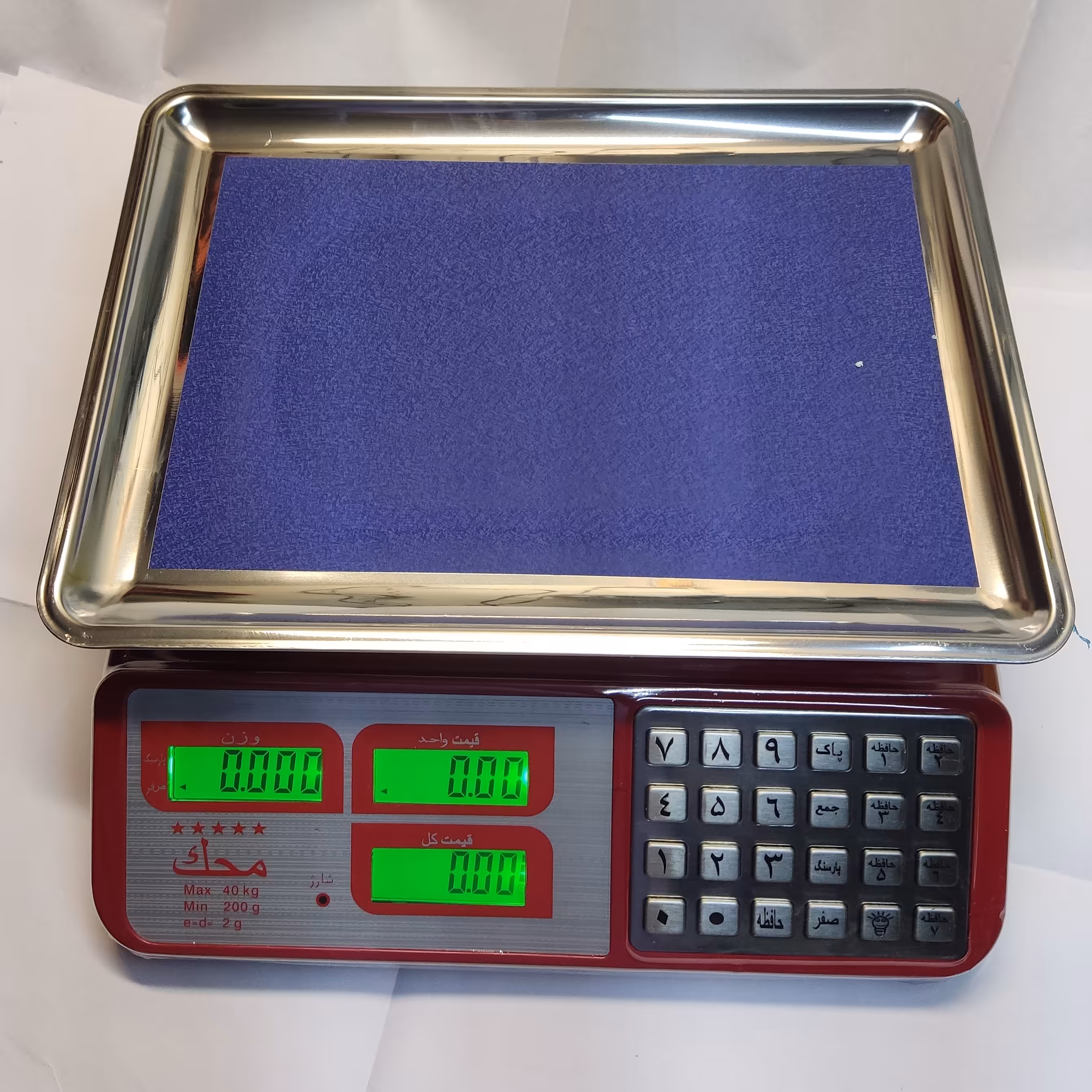 ترازو 40 کیلویی کیبورد استیل محک 