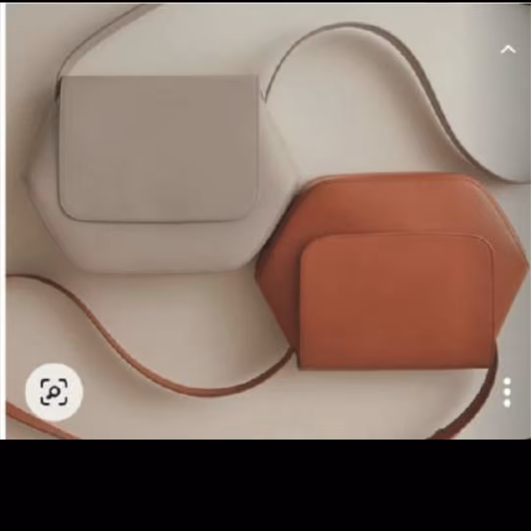 کیف دوشی چند ضلعی خاص   چرم طبیعی  دست دوز 