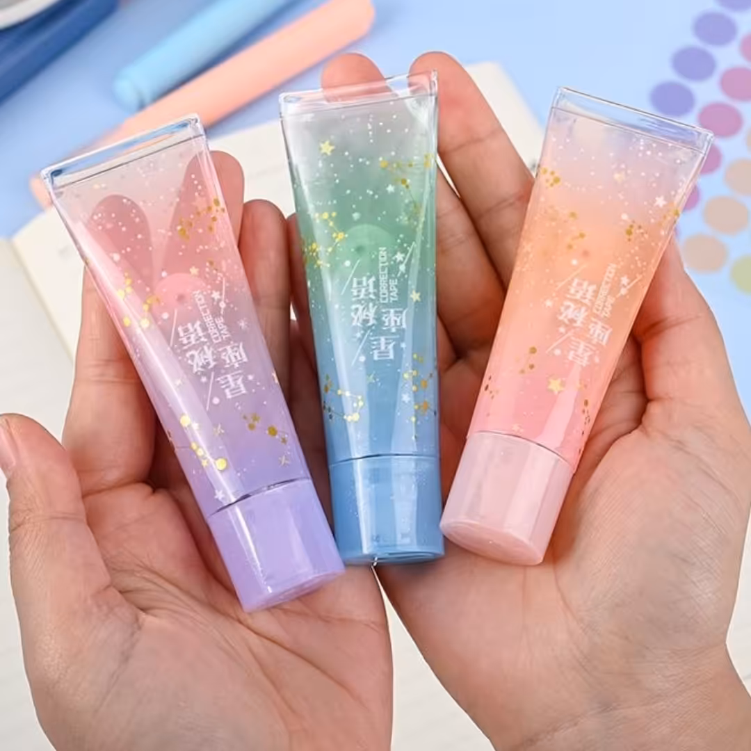 غلط گیر نواری 6متری طرح کِرِم دست صورتی رنگ