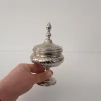 قندان مسی کروم شده طرح غزل نانو شده