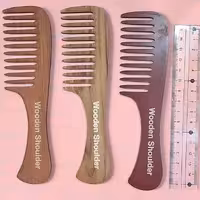 شانه مو چوبی دسته دار