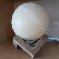 آباژور گوی نمکی سایز 18 با سیم کلید دار 