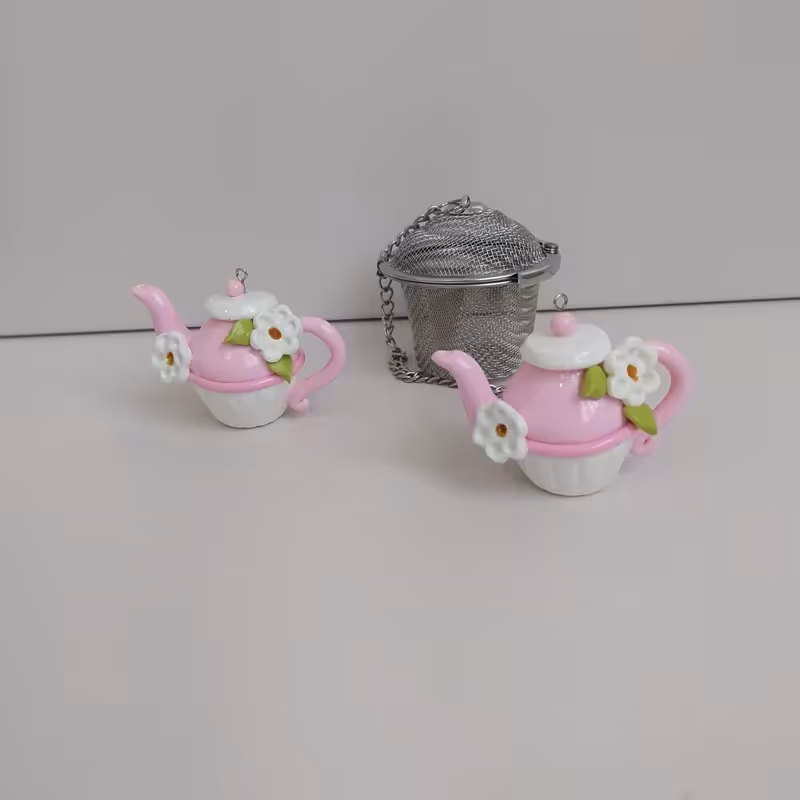 آویز طرح قوری مناسب برای صافی چای بدون صافی استیل  یک عددی | amazonchi