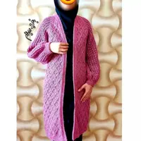 ژاکت جلوباز زنانه مناسب پاییز و بهار تنه بدون درز سایز 38 تا 42 کاموا ترک