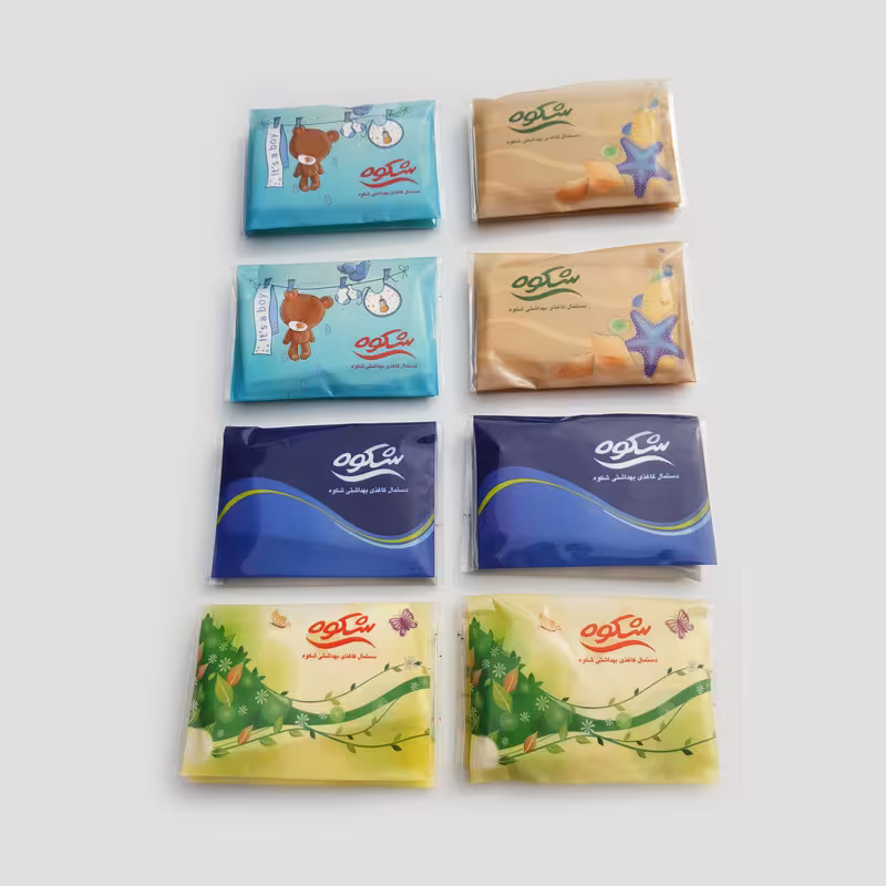 دستمال کاغذی جیبی شکوه مدل Jili30 بسته 8 عددی