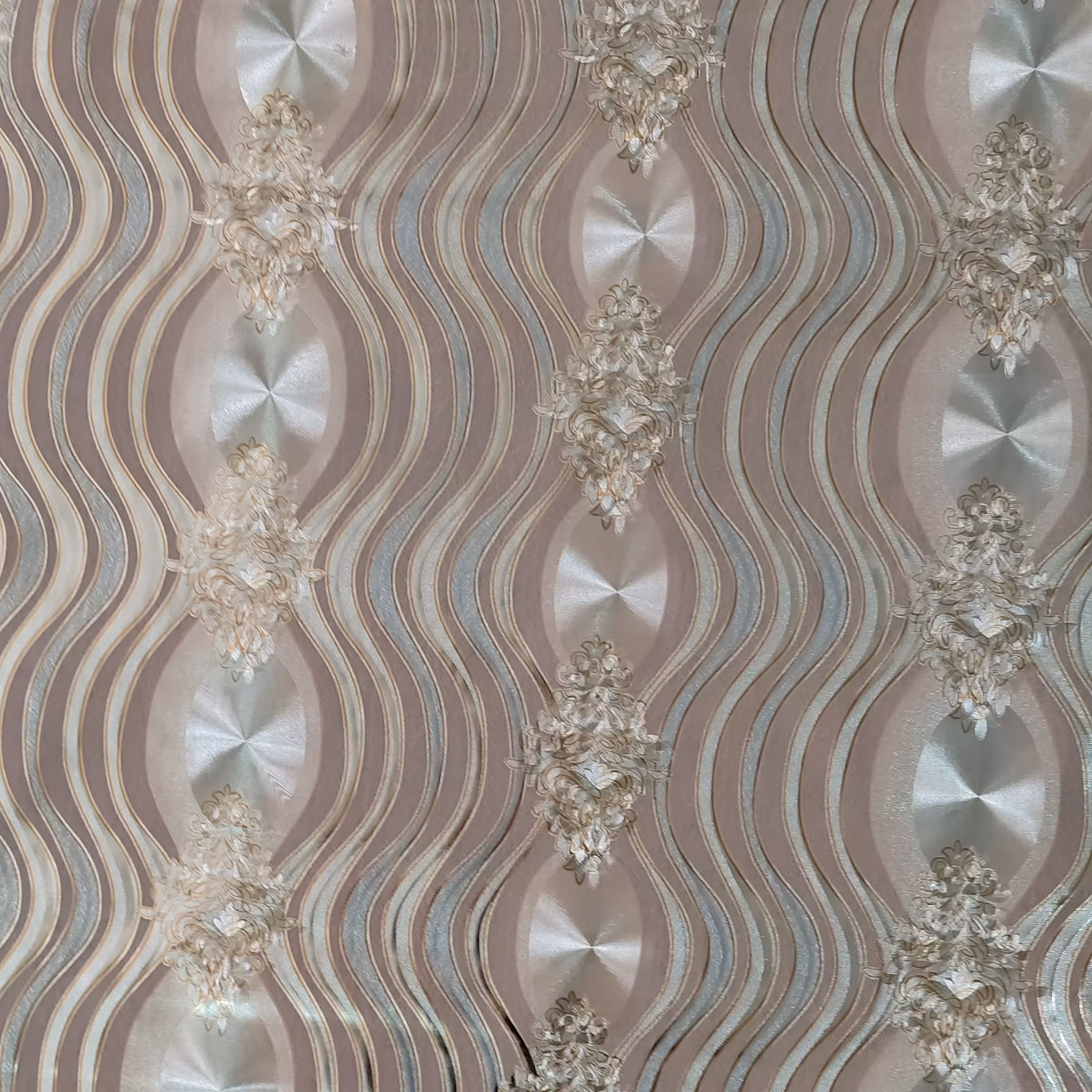 سفره خارجی نسوز پشت ابریشمی بنفش روشن عرض 140 