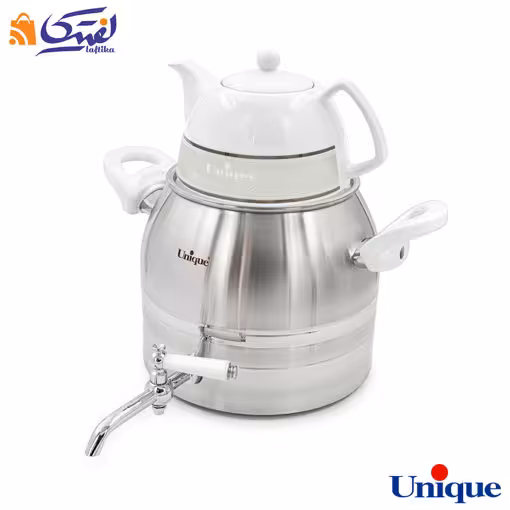 کتری و قوری 4 لیتری استیل دسته کالیت نسوز یونیک مدل UN-7224