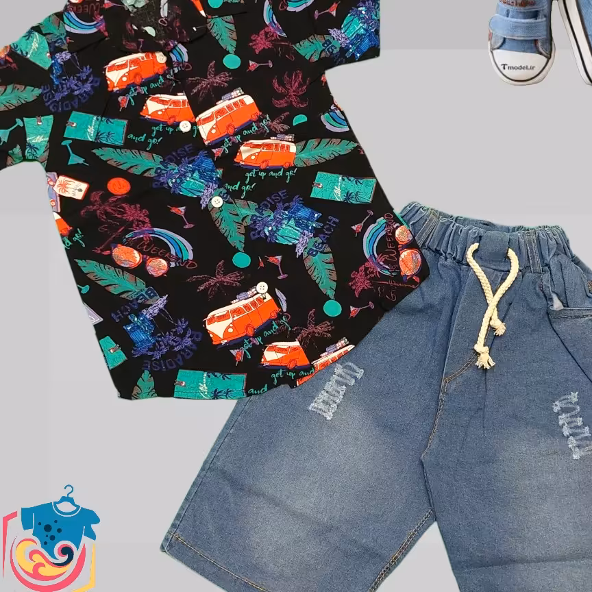 ست پیراهن و شلوارک لی هاوایی