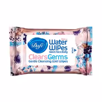 دستمال مرطوب پاک کننده دست و صورت آنتی باکتریال دافی بسته 12 عددی