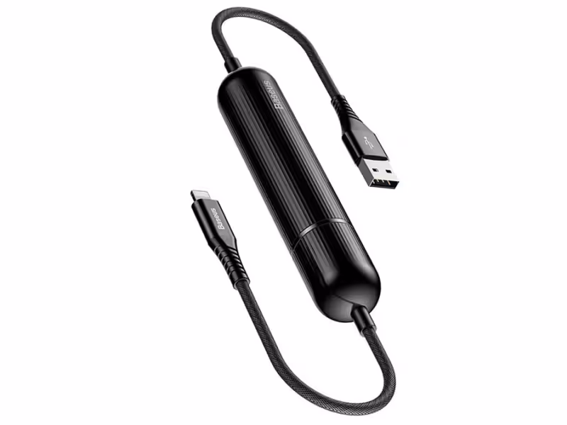 پاور بانک با کابل شارژ لایتنینگ بیسوس Baseus Energy 2in1 Power Bank Cable CALXU-01