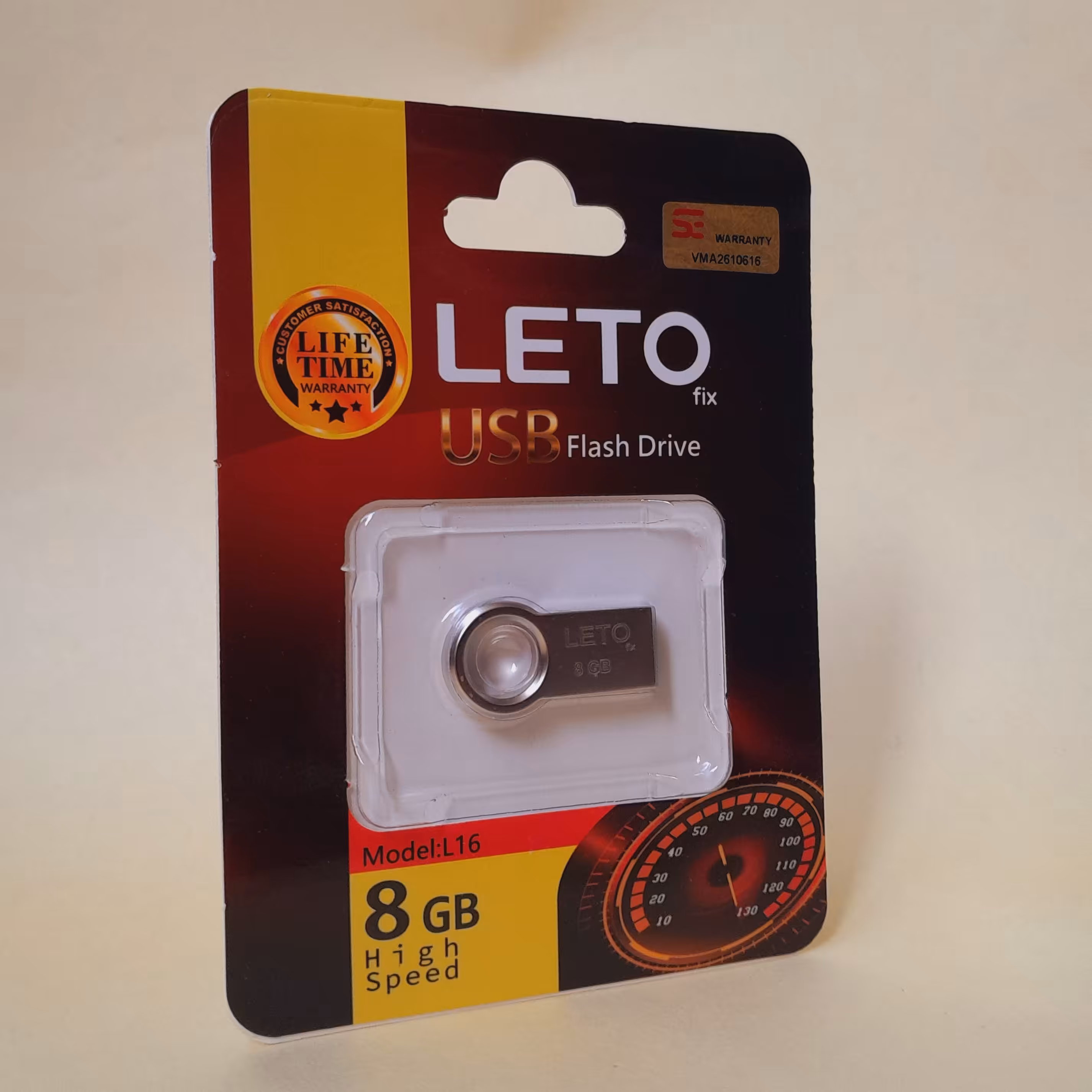 فلش 8 گیگ leto با گارانتی مادام العمر high speed